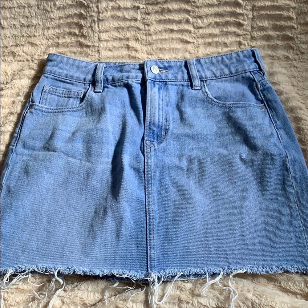 Denim Frayed Pac Sun Skirt